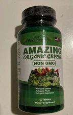 Pure Healthland Amazing Organic Greens Supplement 770 mg 60 Tabs Exp 02/24 #S4