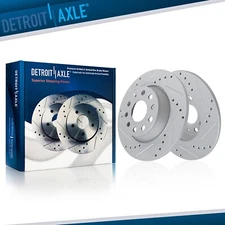 Rear Drilled Disc Brake Rotors Set for Audi A3 Q3 Quattro Volkswagen Bora CC Eos