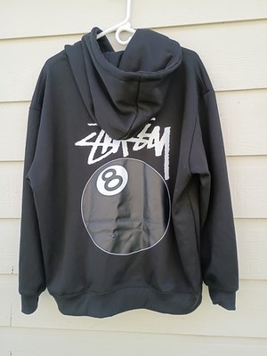 Stussy Eight 8 Ball Hoodie - Black - Medium M - Authentic - NEW