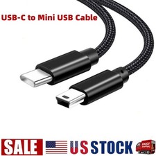 USB-C to Mini USB Cable Type C to USB 5 Pin OTG Fast Charger Data Sync Cord US