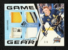 2018 Upper Deck SP Game Used All-Star Skills Gear 2/6 Jack Eichel #ASGG-JE 01ck