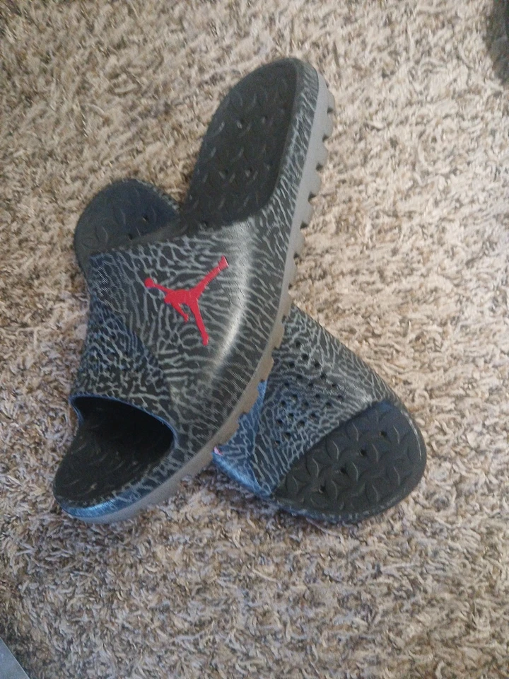 Nike Air Jordan Superfly Slides Negro Rojo Gris Para Hombre Talla 11 Foto 2 de 4