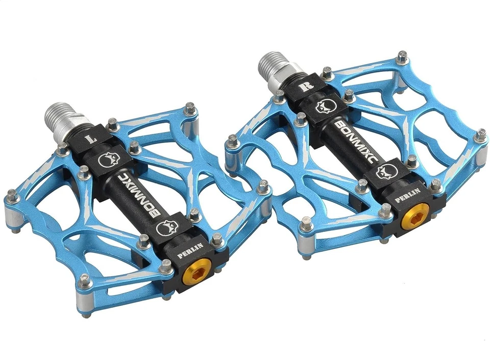 Pedais de bicicleta 9/16" padrão caveira mountain bike pedais selados rolamento bicicleta P... - Imagem 2 de 4