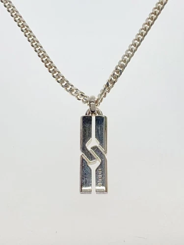 GUCCI SV925 Collana in argento con top da uomo usata