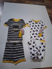 Komar Kids Batman 4 Piece Cotton Pajama Set Pants Shorts T-Shirts Size 4T NWT