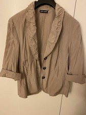 Gerry Weber Damen Jacke beige Gr. 44 kurz Fau...