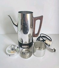 Vintage SONA PJ26 Stainless Steel Electric Coffee Percolator - Used/Clean.
