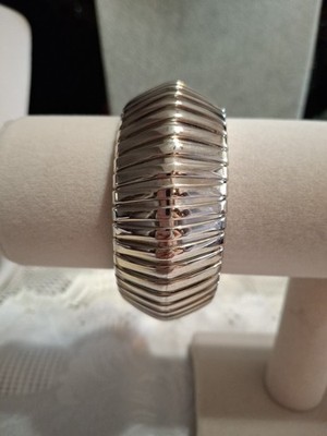 Rare Runway Designer Silver Bangel With Minimal Stretch (Givenchy)? Stunning 