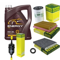 Mann Inspektionspaket Filterset 5L Mannol Energy 5W-30 FüR Mazda 2 1.6