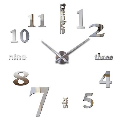 3D DIY Large Wall Clocks for Living Room Decor, Wall Clock Stickers Frameless...