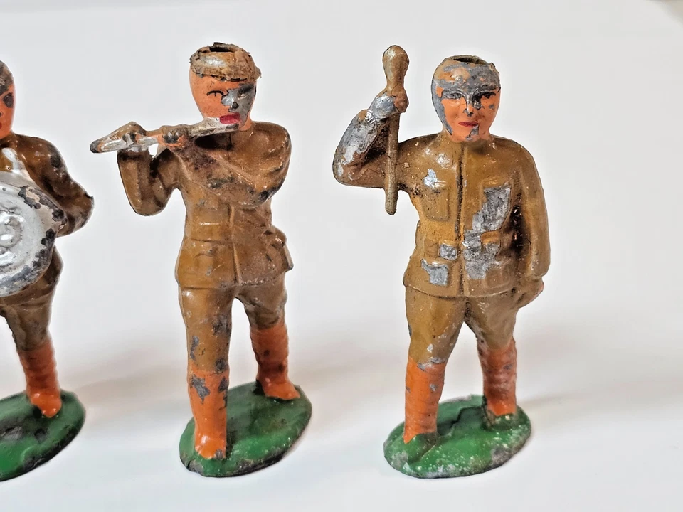 1930s Barclay Lead Toy Soldiers U.S. Army Band Lot (5) 3” Drum Major - Vintage - Imagem 4 de 4