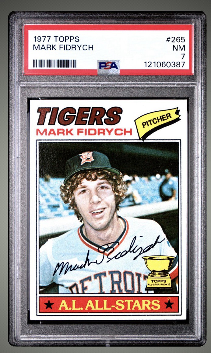 Mark Fidrych 1977 Topps (RC) #265 Detroit Tigers PSA 7 NM *Centered*