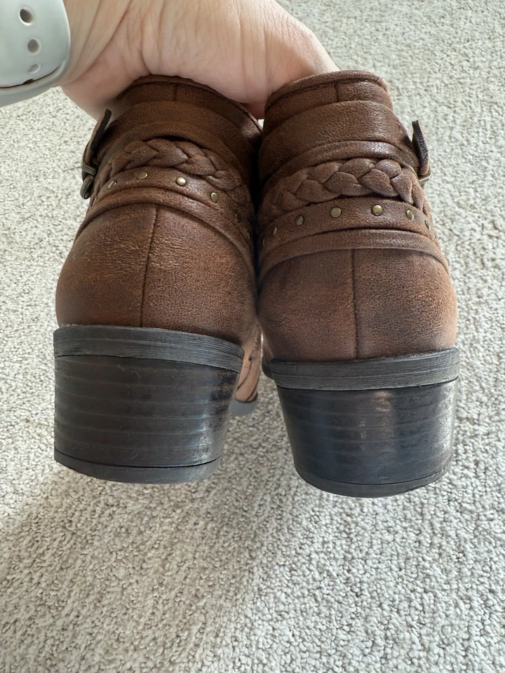 Женские коричневые ботильоны Western Baretrap на молнии размер 8,5 М искусственная кожа - Изображение 4 из 4