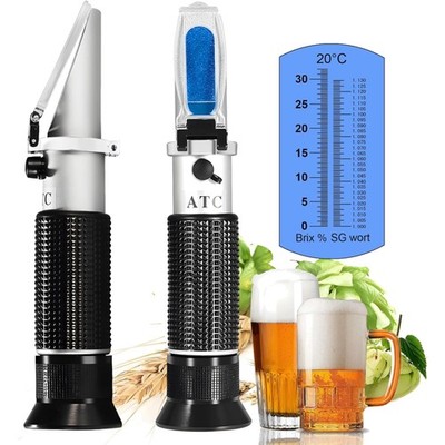 Brix Bier Würze & Wein Refraktometer, Hand Refraktometer mit Doppelte Skala S...