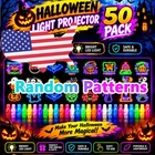 50Pcs Halloween Finger Lights LED Projector Rings Kids Party Favor Trick Treat