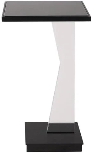 Contemporary White and Black Accent Table for Modern Spaces - Picture 5 of 5