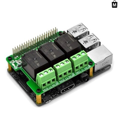 RPi Power Relay Expansion Module for Raspberry Pi A+/B+/2B/3B/4B - 10A Capacity