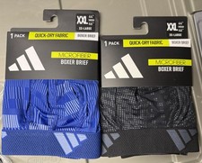 Adidas microfiber boxer brief Lot men  s size XXL black blue quick dry 40 new