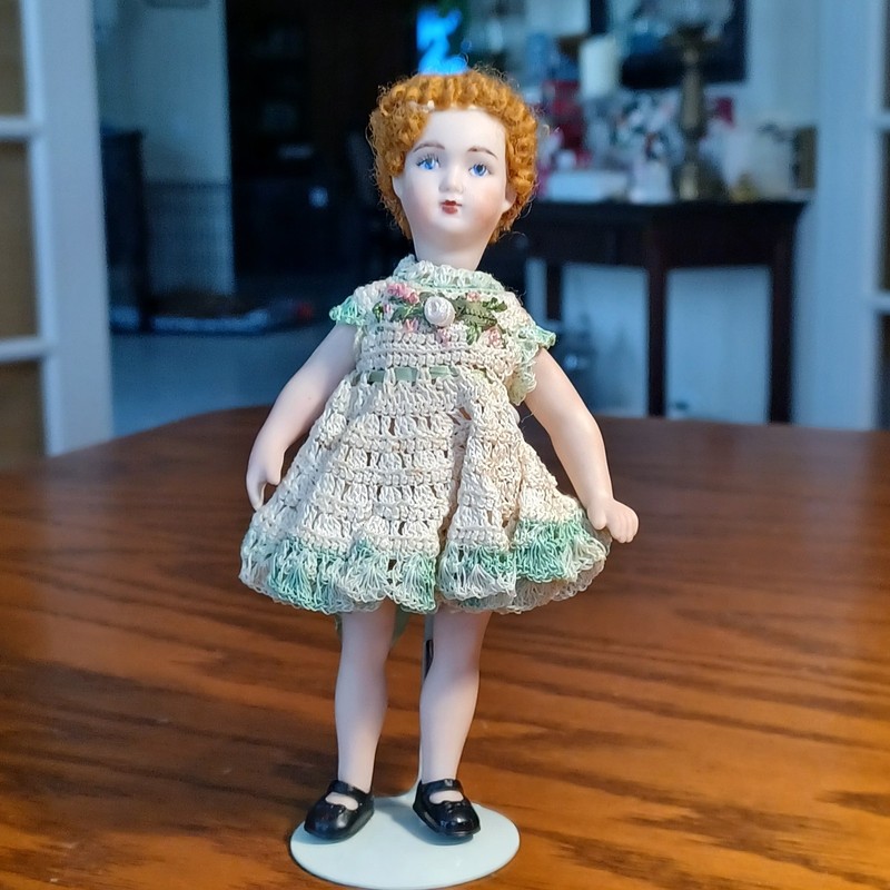 VINTAGE All Bisque Doll with Jointed Arms & Legs 6"