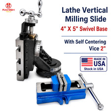 Lathe Vertical Milling Slide 4" X 5" Swivel Base With Self Centering Vice 2" USA