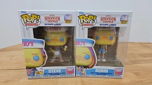 Stranger Things Scoops Ahoy Steve POP #1545 and Robin POP #1546 Sherbert Suprise