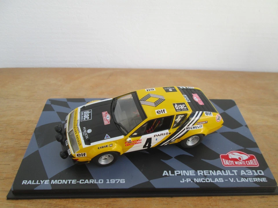 Alpine Renault A310 - Monte Carlo Rally 1976 - J.P.Nicolas - 1/43 Altaya - Image 3 of 4