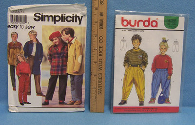 Childrens Sewing Patterns Sizes 4 to 10 Pants Jacket  Styles New Lot of  2