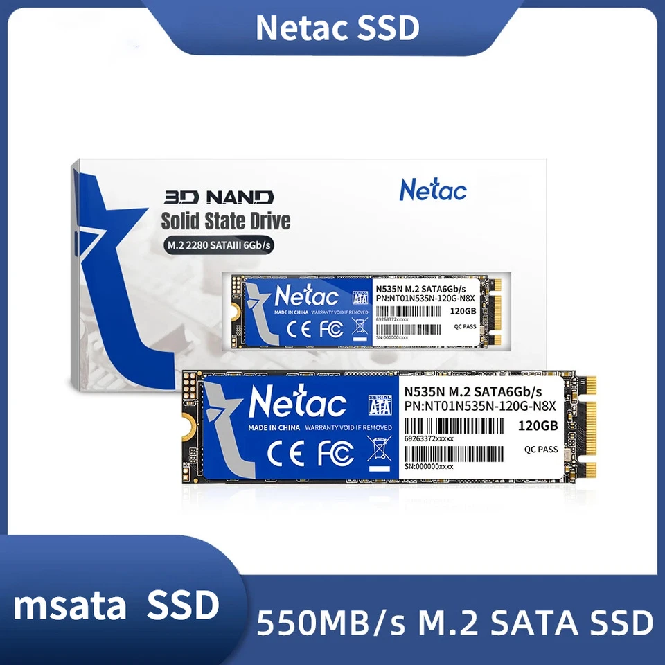 Netac M.2 SATA 6Gb/s SSD 960GB 480GB SSD Interne Solid State Drive