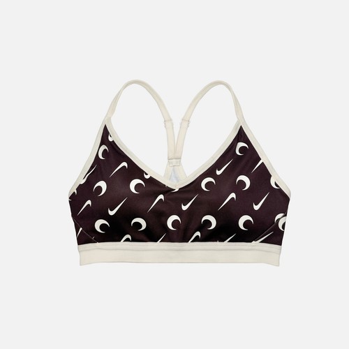 Marine Serre x Nike F/W 19 Brown Cream Moon Logo Athletic Sports Bra Small