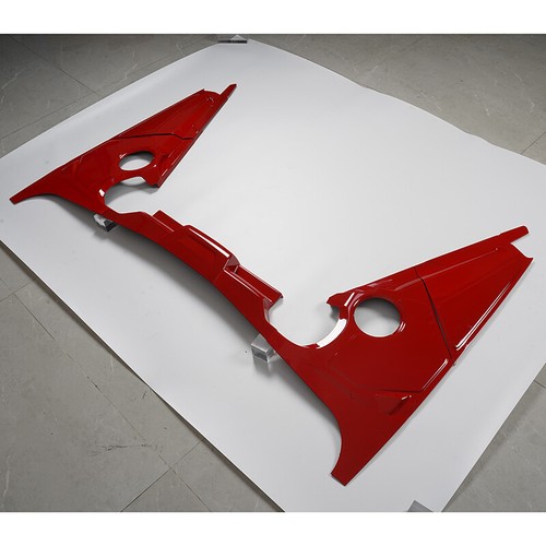 Red Engine Bay Panel Cover Frame Trims For Chevrolet Corvette C8 Z06 Z51 2020-24 - Picture 5 of 13