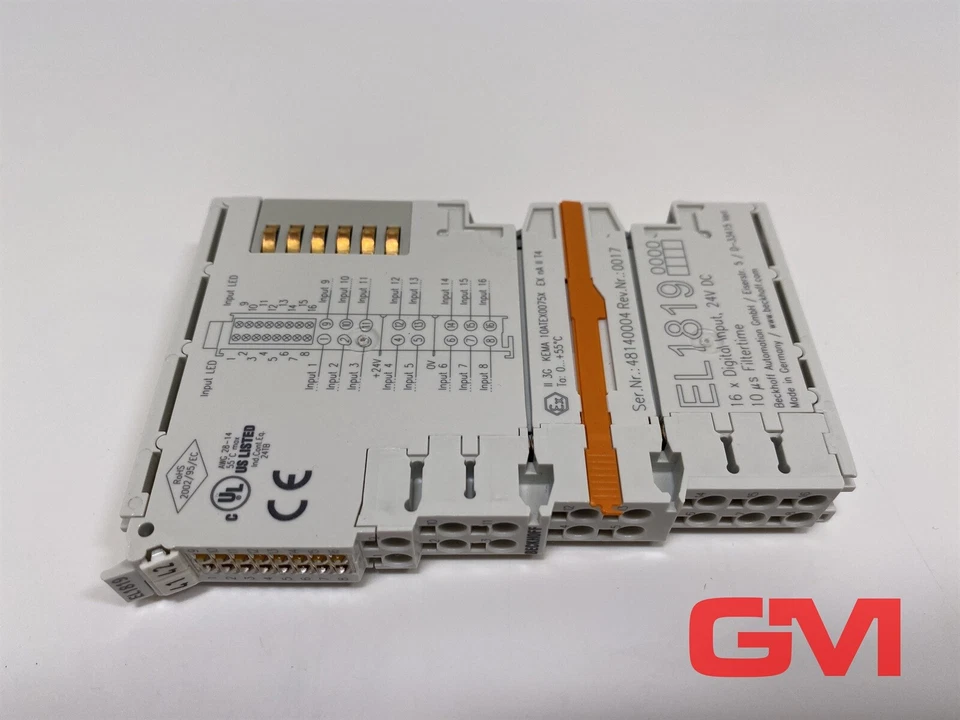 Beckhoff 16-Kanal-Digital-Eingang EL1819 EtherCAT-Klemme EL 1819 24 V DC, 10 µs - Bild 3 von 4