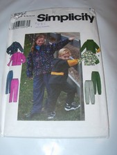 CHILDS BOYS GIRLS UNCUT SIMPLICITY Sewing Pattern 8342 JACKET PANTS SIZE 8-14