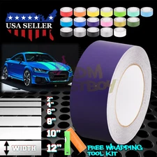 Matte Color Racing Stripes Vinyl Wrap Decals For Audi TT Stripe 10FT / 20FT Long