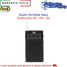 Radio Portatile Nera Multibanda AM / FM / SW