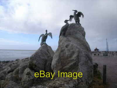 Foto 6x4 Seevogel Skulpturen auf Morecambe Pier um 2008
