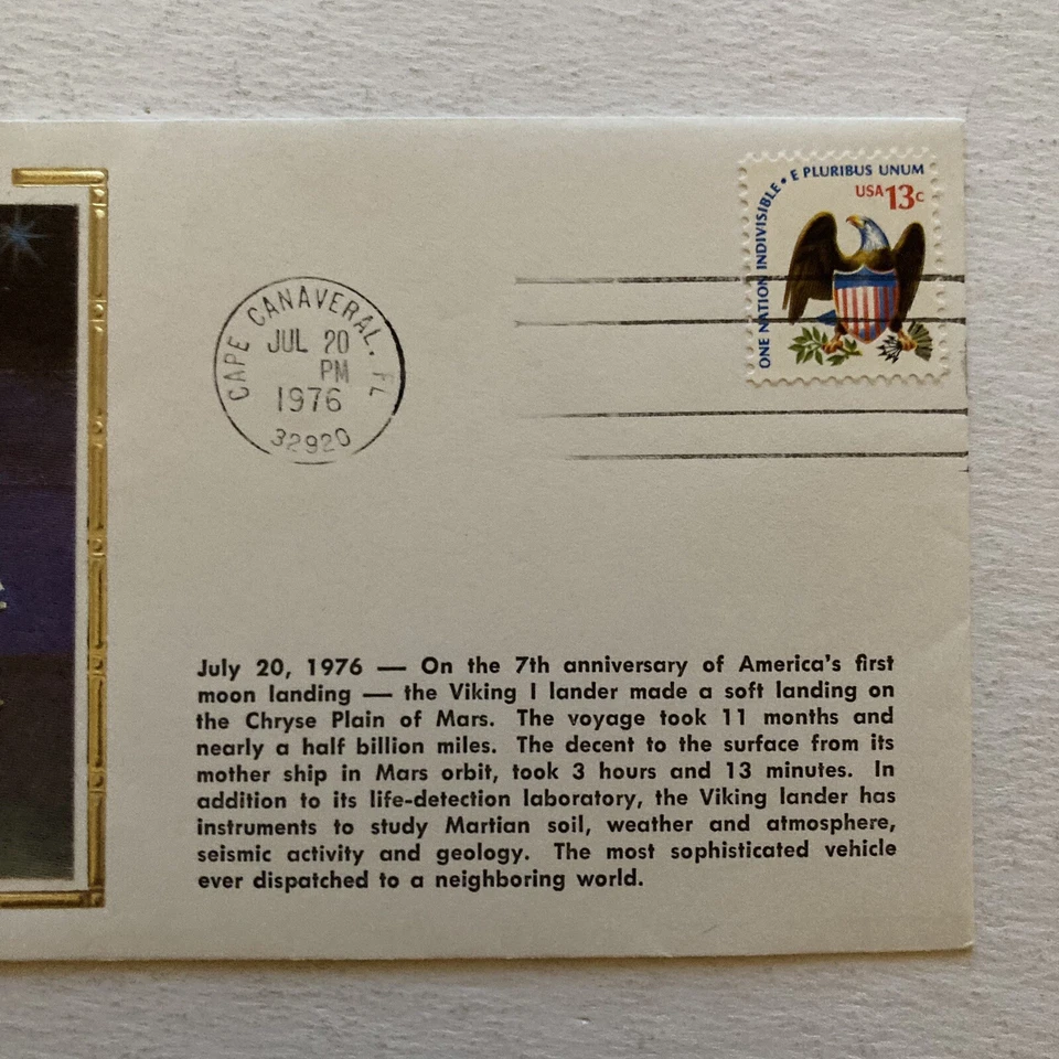 Viking 1 Landing on Mars Cape Canaveral Colorano Silk Space Cover - Image 3 of 4