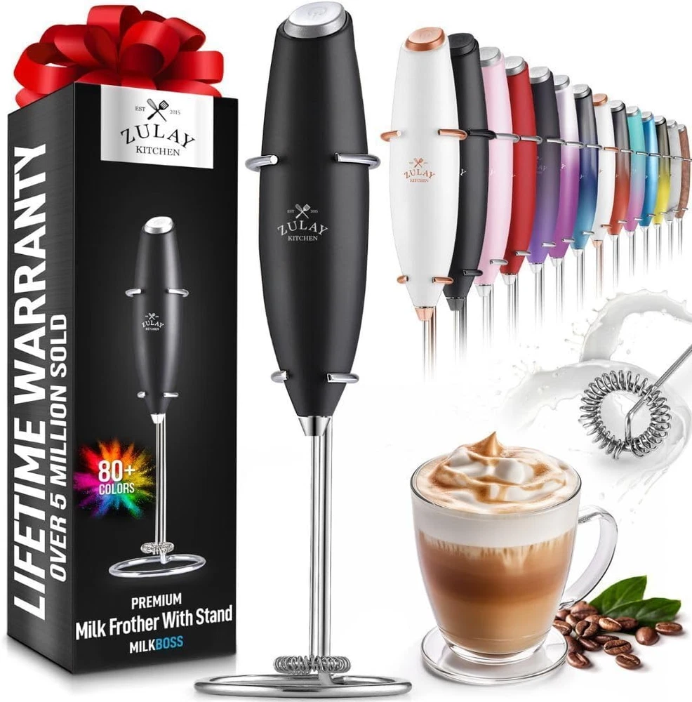 Milk Frother Wand Fast Handheld Drink Mixer Electric Whisk Foam Maker Coffee