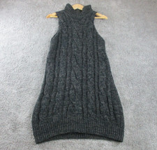 Cue Sheath Sweater Dress Medium Sleeveless Knitted Soft Turtleneck
