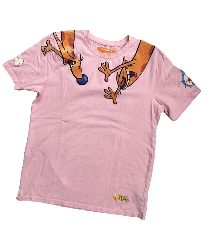 Camiseta Nickelodeon Series CatDog Talla L Años 90 Dibujos Animados Foto 3 de 4