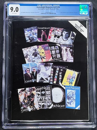 WAYNE GRETZKY 802 GOALS 1994 KINGS PROGRAM CGC GRADE 9.0 None Higher in Pop
