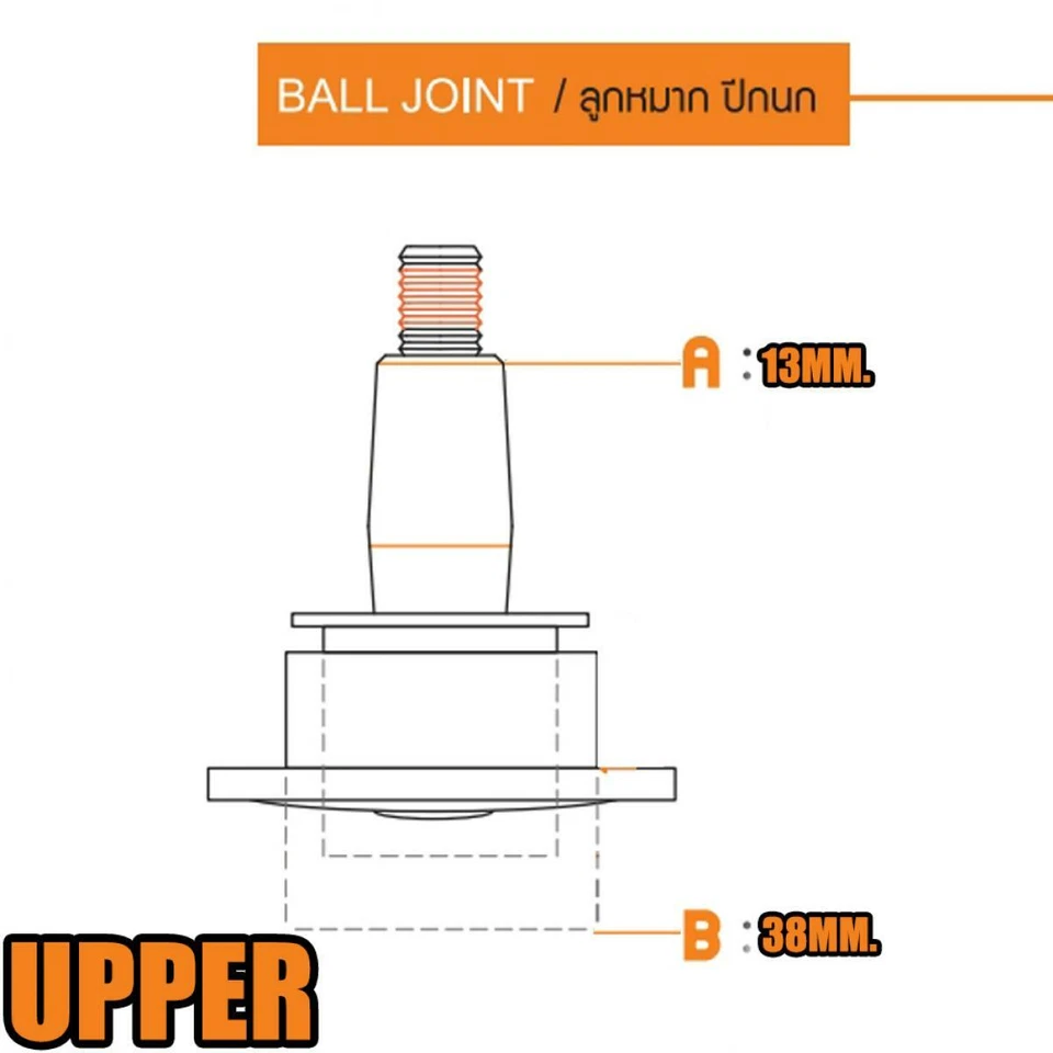 4 PIEZAS RÓTULA INFERIOR SUPERIOR PARA PICKUP UTE MAZDA FAMILIA 1200 1300 1970-1977 Foto 2 de 4