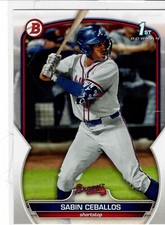 Sabin Ceballos Atlanta Braves 2023 Bowman Draft 1st Bowman