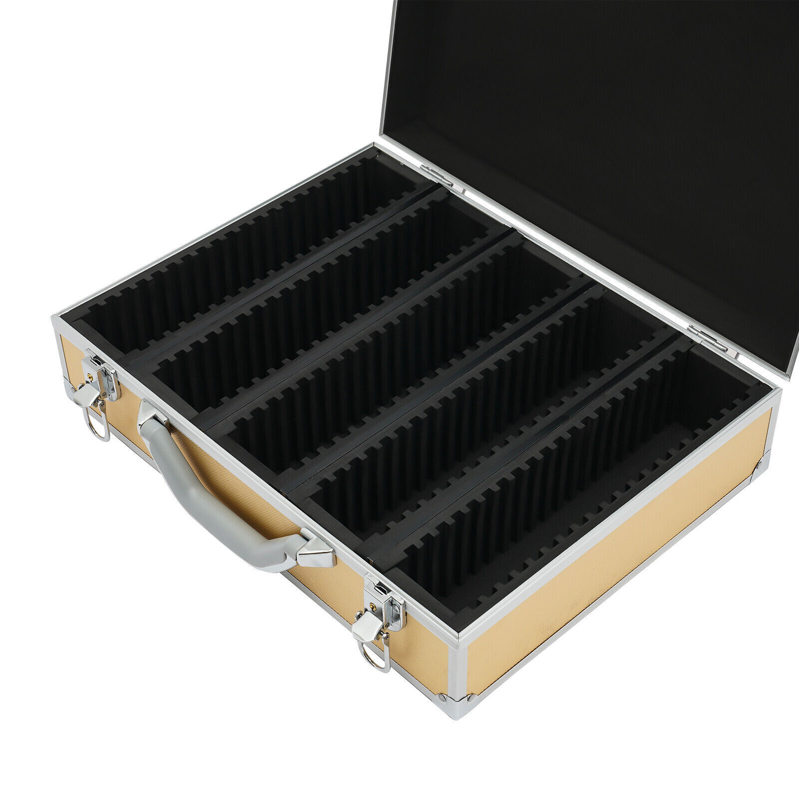Storage & Display Aluminum Alloy Box Case Holds 100 Coin Holders Slabs