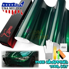 ESSMO PET Super Gloss Metallic Agate Green Vehicle Vinyl Wrap Decal Like Paint