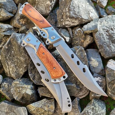 Outdoor 8CR15MOV Stainless Steel Folding Knife Fishing Camping Emergency Tool