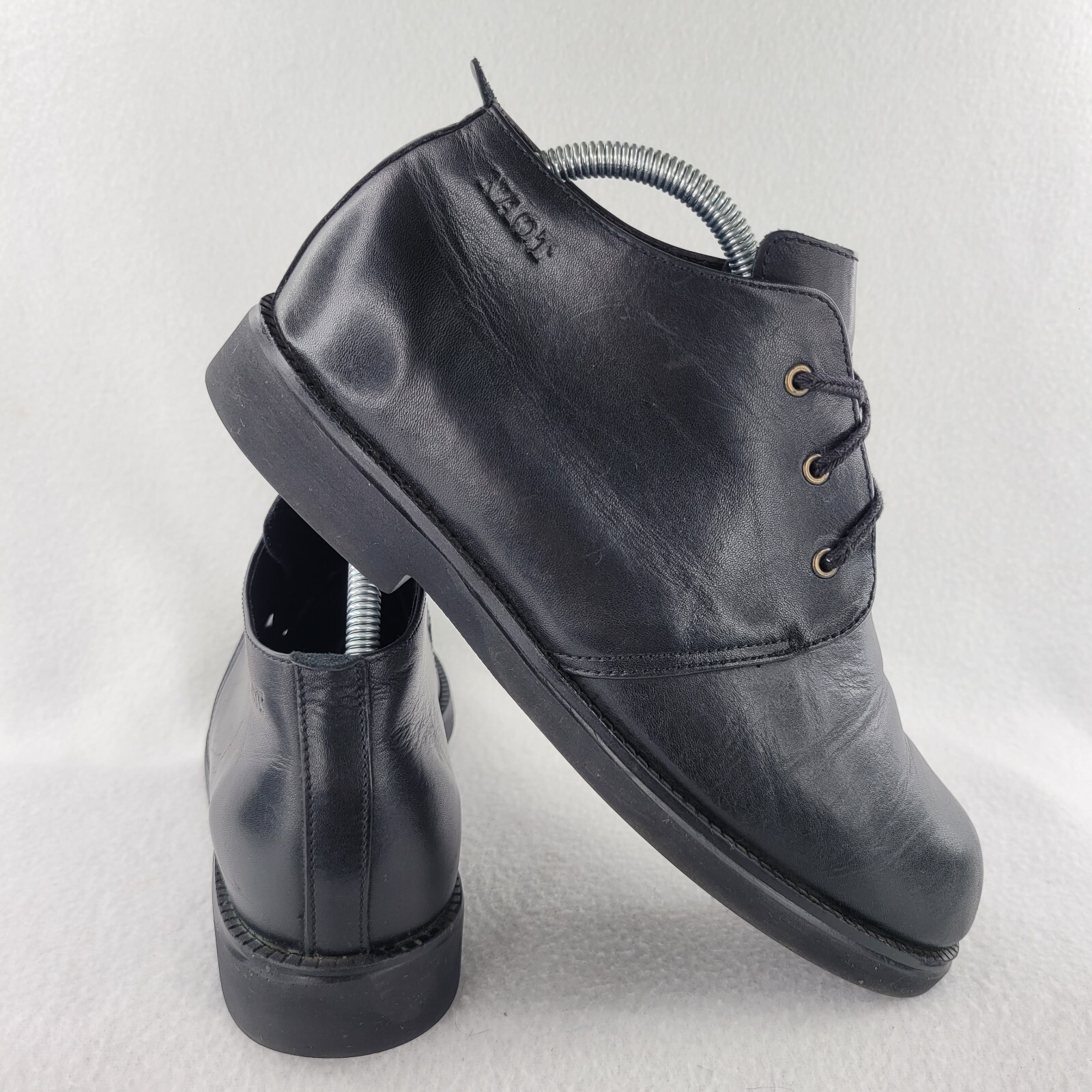 NAOT Boots Mens 42 Black Smooth Leather Chukka Ankle Lace Up Dress