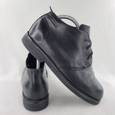 Naot Boots Mens 40 (See Details)Copeland Ankle Chukka Casual Black Leather Lace NAOT Boots Mens 42 Black Smooth Leather Chukka Ankle Lace Up  main image 2