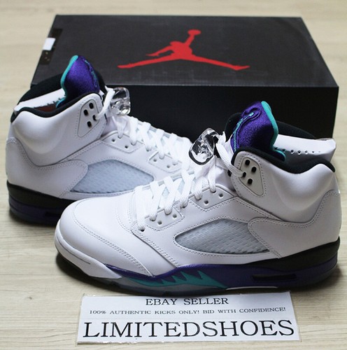 NIKE AIR JORDAN 5 V RETRO GRAPE 136027-108 fire red toro supreme fear oreo  bel | eBay
