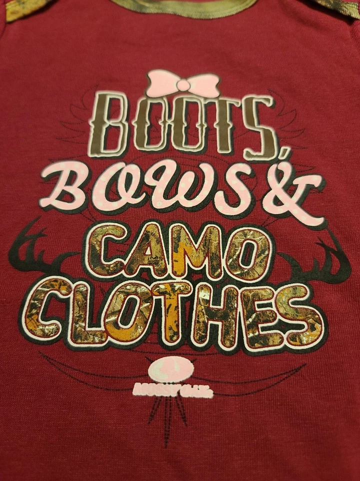 MOSSY OAK Girl's 24 Months One Piece,  Pink/Camo - Image 2 of 4