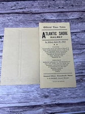 JUNE 29, 1912 ATLANTIC SHORE RAILWAY TIME TABLE. C